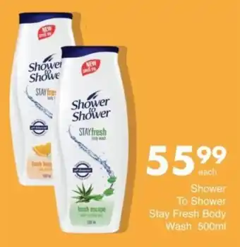 Save Shower To Shower Stay Fresh Body Wash offer