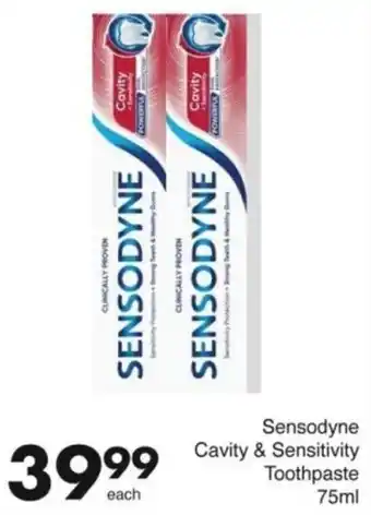 Save Sensodyne Cavity & Sensitivity Toothpaste offer
