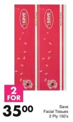 Save Save Facial Tissues 2 Ply offer