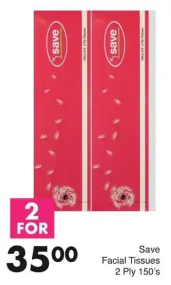 Save Save Facial Tissues 2 Ply offer