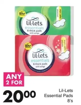 Save Lil-Lets Essential Pads offer
