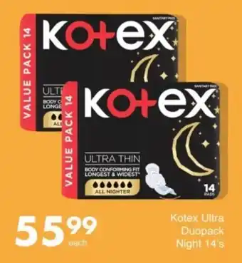 Save Kotex Ultra Duopack Night offer