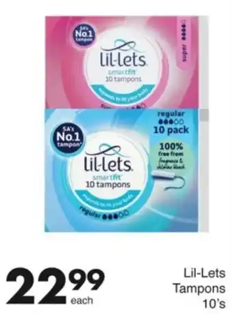 Save Lil-Lets Tampons offer