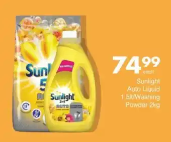 Save Sunlight Auto Liquid/ Washing Powder offer