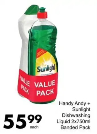 Save Handy Andy + Sunlight Dishwashing Liquid Banded Pack offer