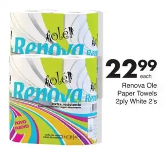 Save Renova Ole Paper Towels 2ply White offer