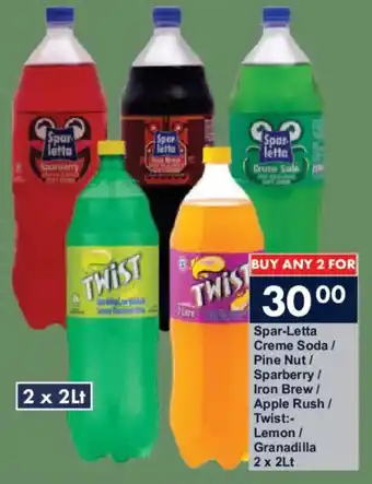 President Hyper Spar-Letta Creme Soda/ Pine Nut/ Sparberry / Iron Brew/ Apple Rush/ Twist Lemon/ Granadilla offer