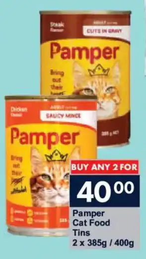 President Hyper Pamper Cat Food Tins offer