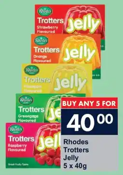 President Hyper Rhodes Trotters Jelly offer