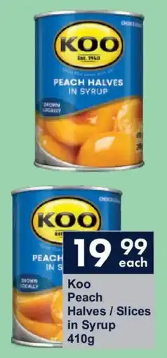 President Hyper Koo Peach Halves/ Slices in Syrup offer