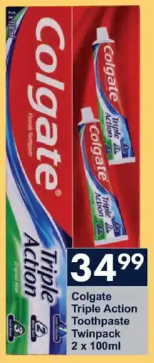 President Hyper Colgate Triple Action Toothpaste Twinpack offer