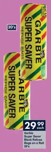 President Hyper Garbie Super Saver Black Refuse Bags on a Roll offer