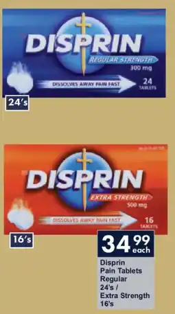 President Hyper Disprin Pain Tablets Regular/ Extra Strength offer