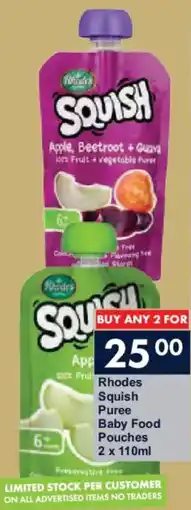 President Hyper Rhodes Squish Puree Baby Food Pouches offer