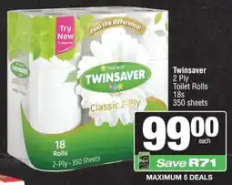 Spar Twinsaver 2 Ply Toilet Rolls offer