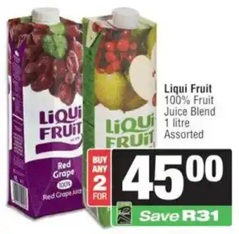 Spar Liqui Fruit 100% Fruit Juice Blend Assorted offer