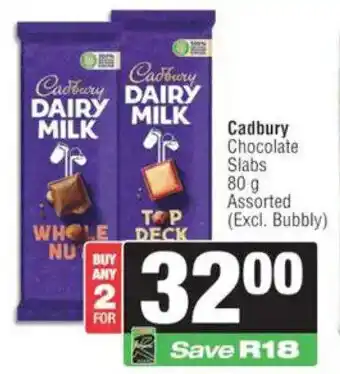 Spar Cadbury Chocolate Slabs Assorted offer
