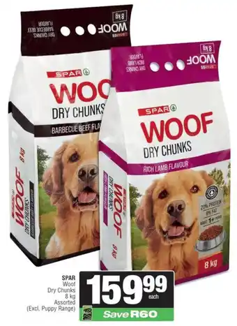 Spar SPAR Woof Dry Chunks Assorted offer