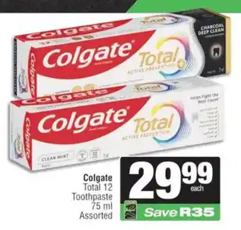 Spar Colgate Total 12 Toothpaste Assorted offer