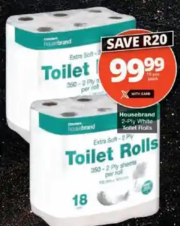 Checkers Housebrand 2-Ply White Toilet Rolls offer