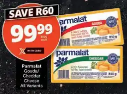 Checkers Parmalat Gouda/ Cheddar Cheese All Variants offer