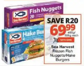 Checkers Sea Harvest Frozen Fish Nuggets/ Hake Burgers offer