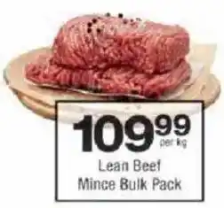 Checkers Lean Beef Mince Bulk Pack offer