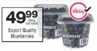 Checkers Export Quality Blueberries offer