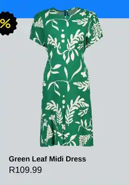 PEP Green Leaf Midi Dress offer