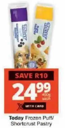 Checkers Today Frozen Puff/ Shortcrust Pastry offer