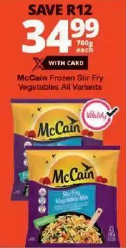 Checkers McCain Frozen Stir Fry Vegetables All Variants offer