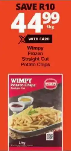 Checkers Wimpy Frozen Straight Cut Potato Chips offer