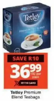 Checkers Tetley Premium Blend Teabags offer