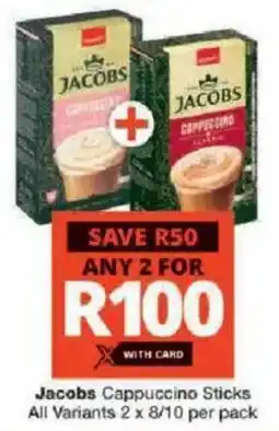 Checkers Jacobs Cappuccino Sticks All Variants offer
