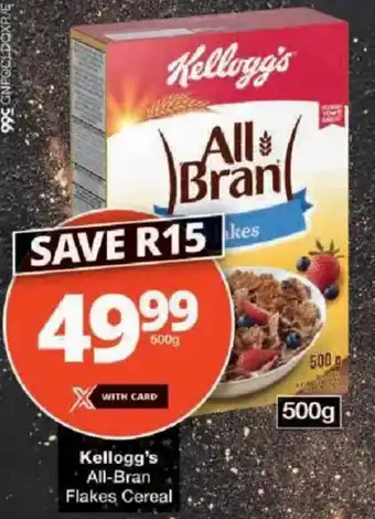 Checkers Kellogg's All-Bran Flakes Cereal offer
