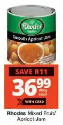 Checkers Rhodes Mixed Fruit/ Apricot Jam offer