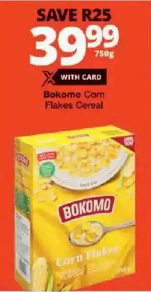 Checkers Bokomo Corn Flakes Cereal offer