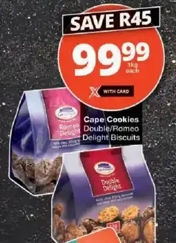 Checkers Cape Cookies Double/ Romeo Delight Biscuits offer