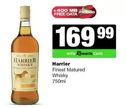Spar Tops Harrier Finest Matured Whisky offer