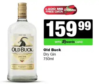 Spar Tops Old Buck Dry Gin offer
