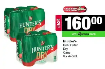 Spar Tops Hunter's Real Cider offer