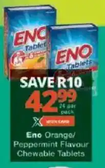 Checkers Eno Orange/ Peppermint Flavour Chewable Tablets offer