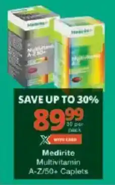 Checkers Medirite Multivitamin A-Z/ 50+ Caplets offer