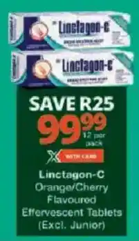 Checkers Linctagon-C Orange/ Cherry Flavoured Effervescent Tablets offer