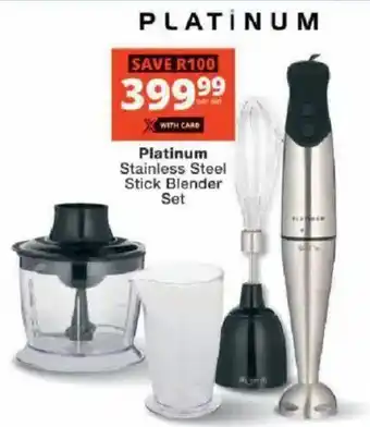 Checkers Platinum Stainless Steel Stick Blender Set offer