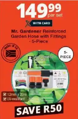 Checkers Mr. Gardener Reinforced Garden Hose with Fittings offer