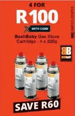 Checkers BushBaby Gas Stove Cartridge offer