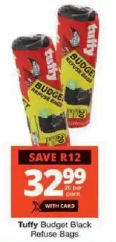 Checkers Tuffy Budget Black Refuse Bags offer