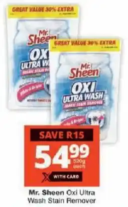 Checkers Mr. Sheen Oxi Ultra Wash Stain Remover offer