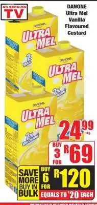 Boxer Danone Ultra Mel Vanilla Flavoured Custard offer
